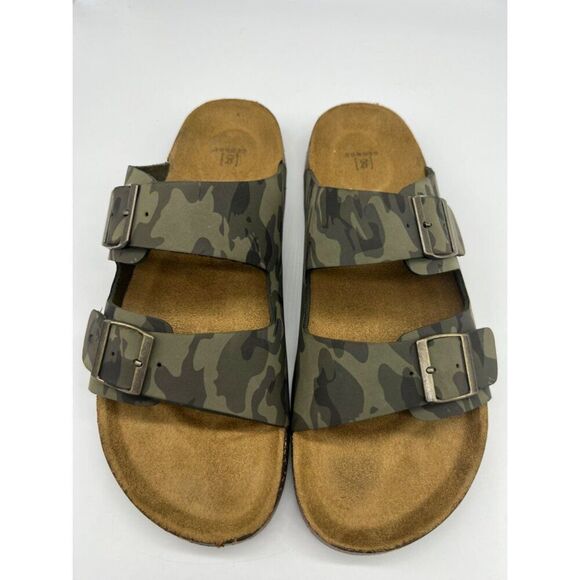 George Men’s Comfort Soft Footbed Camo Green Sandals Size 10 - Picture 3 of 7